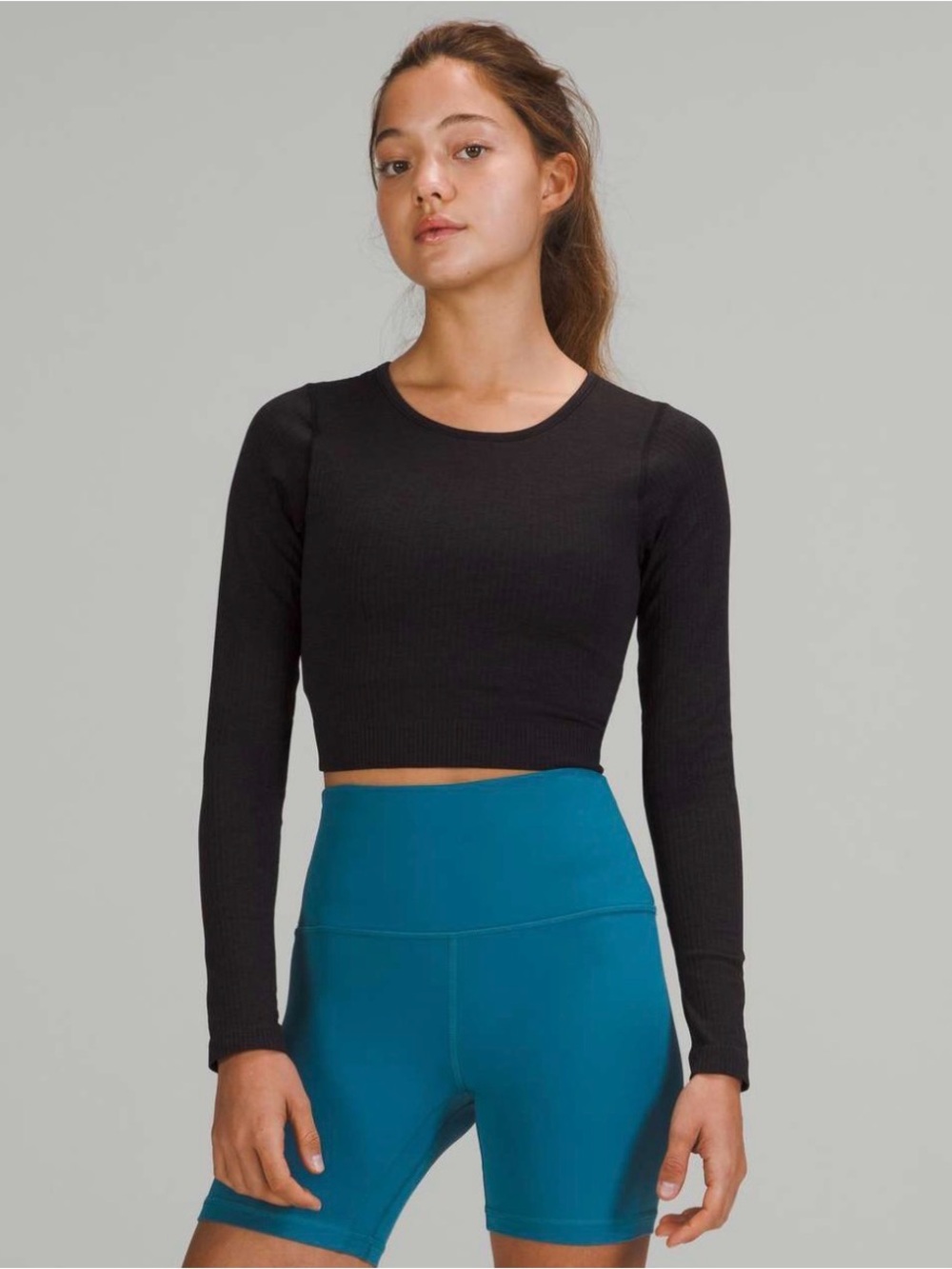 Lululemon Ebb to Street Long Sleeve Shirt, Black, Size 6